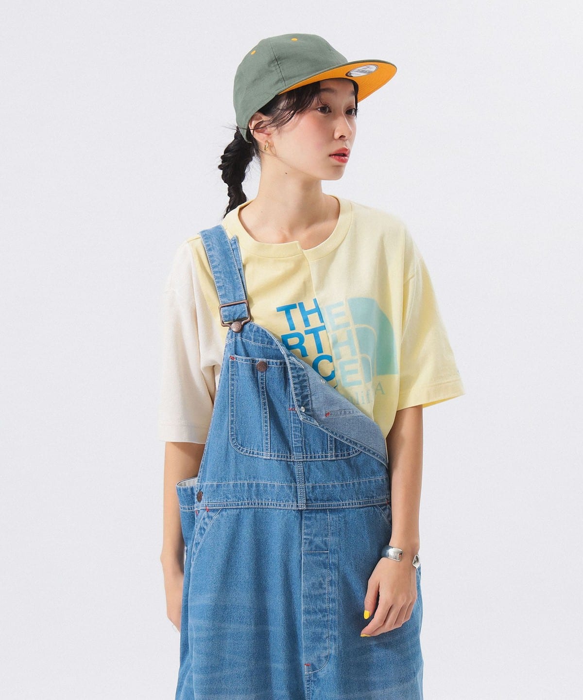 BEAMS x THE NORTH FACE PURPLE LABEL Asymmetric Logo T-shirt 25SS