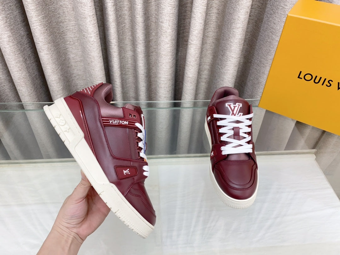 LV MAXI TRAINER IN GARNET RED CALFSKIN、mysite、Cacoeks