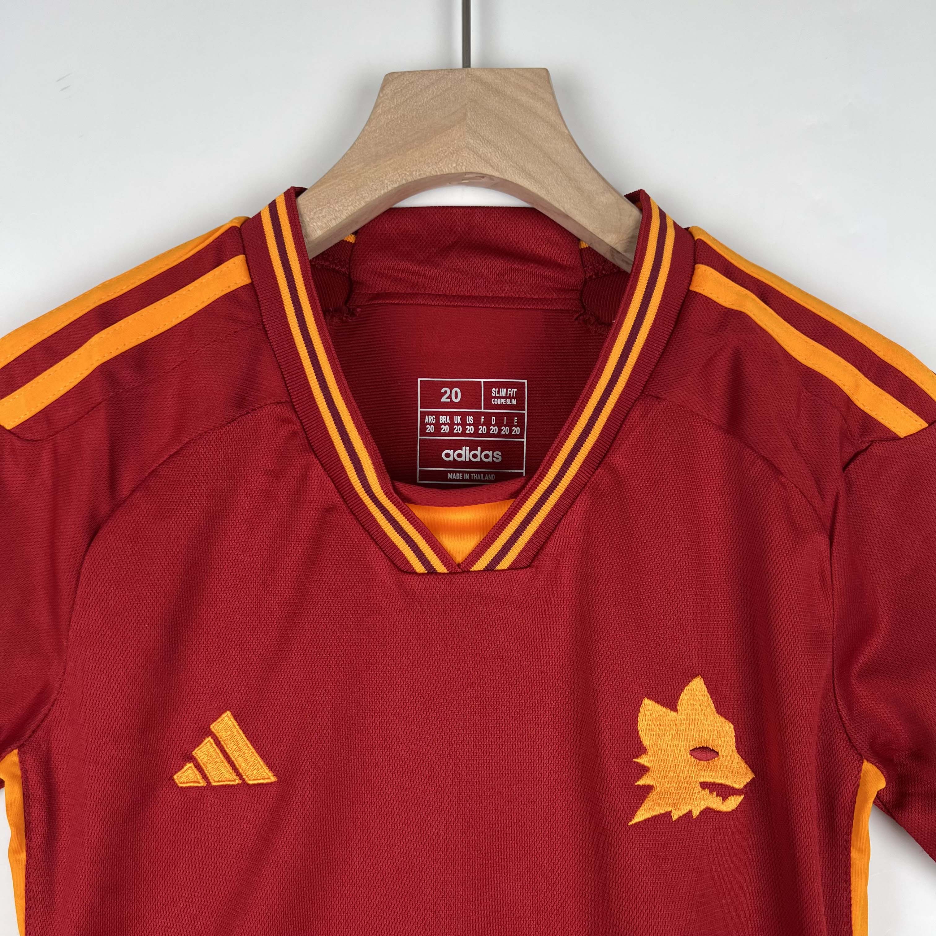 2023/2024 Roma Home Soccer Jersey 1:1 Thai Quality Kids Size:football jersey mysite: unitedjerseyfootball 邓江浪:football