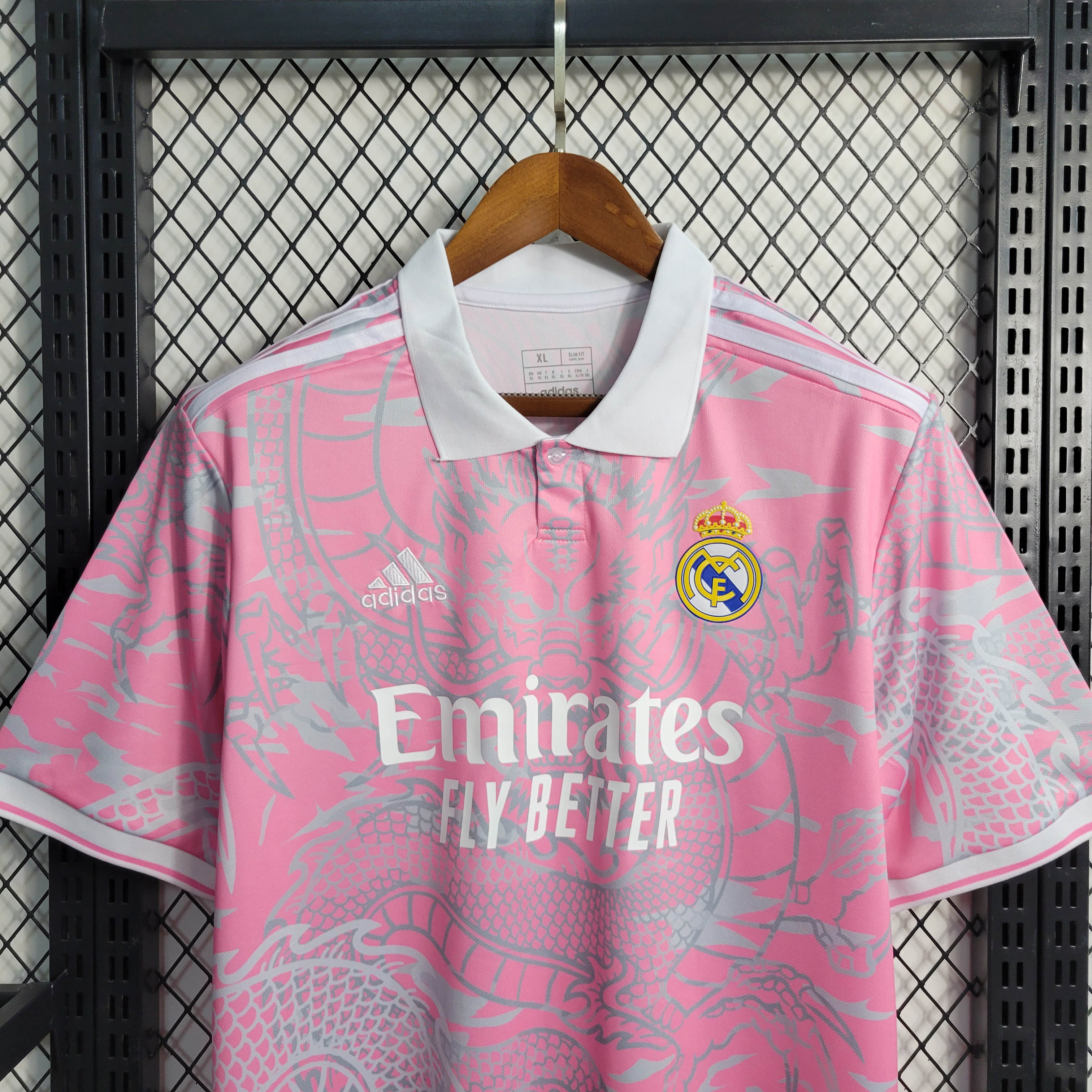 2023/2024 Real Madrid Chinese Dragon Pink Football Shirt:football jersey mysite: unitedjerseyfootball 邓江浪:football