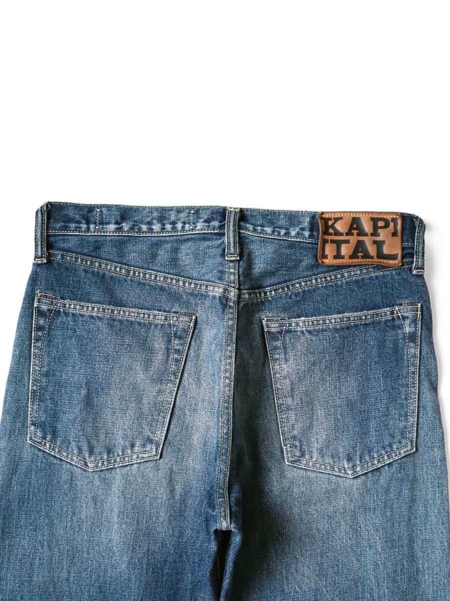 KAPITAL 13.5oz Zimbabwe Denim 5P Monkey CISCO ( Processed )  K2502LP006 