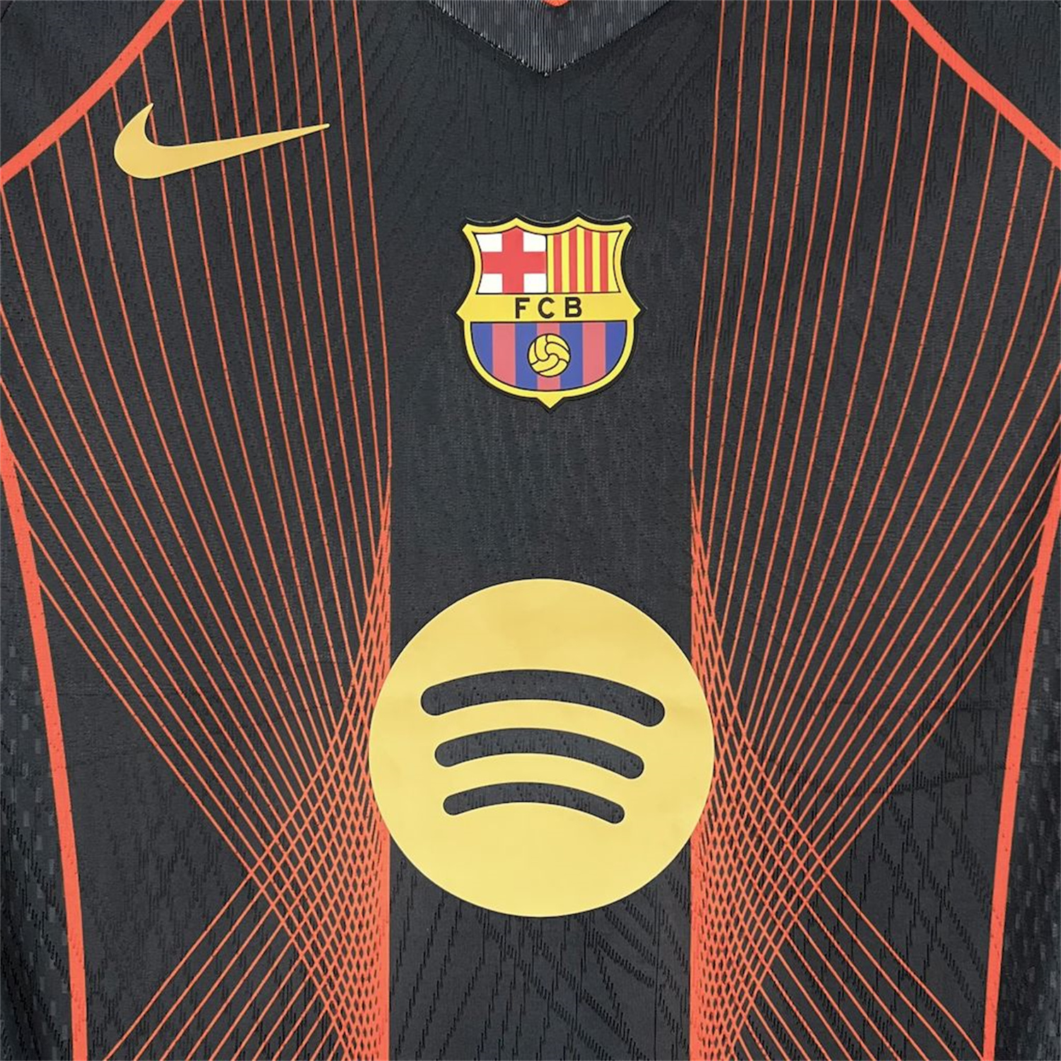 UltraTrikot-Barcelona 25-26 T90 Orange Lines Black Special Jersey - Fans Version