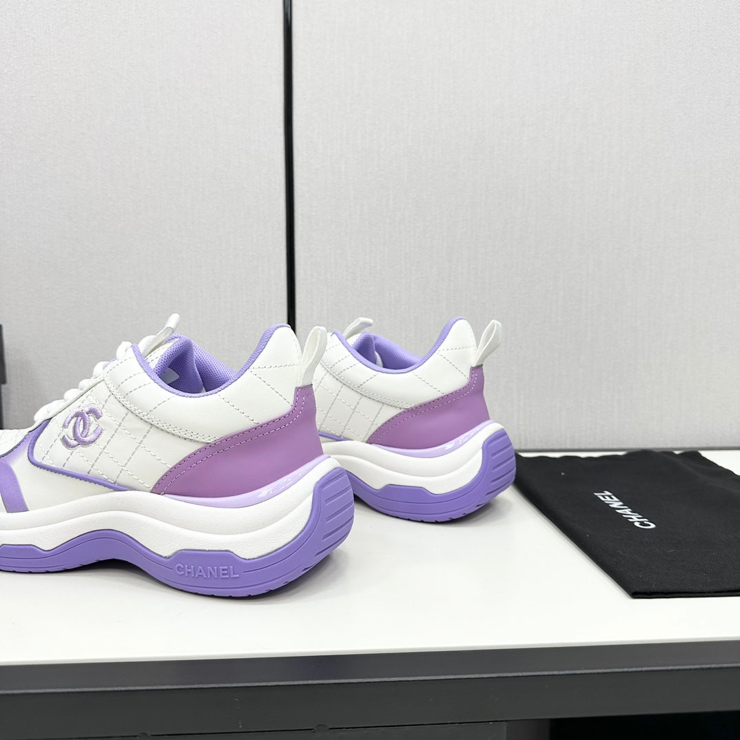 CC SNEAKER IN WHITE MIX IRIS PURPLE EMBROIDERED LAMBSKIN、mysite、Cacoeks
