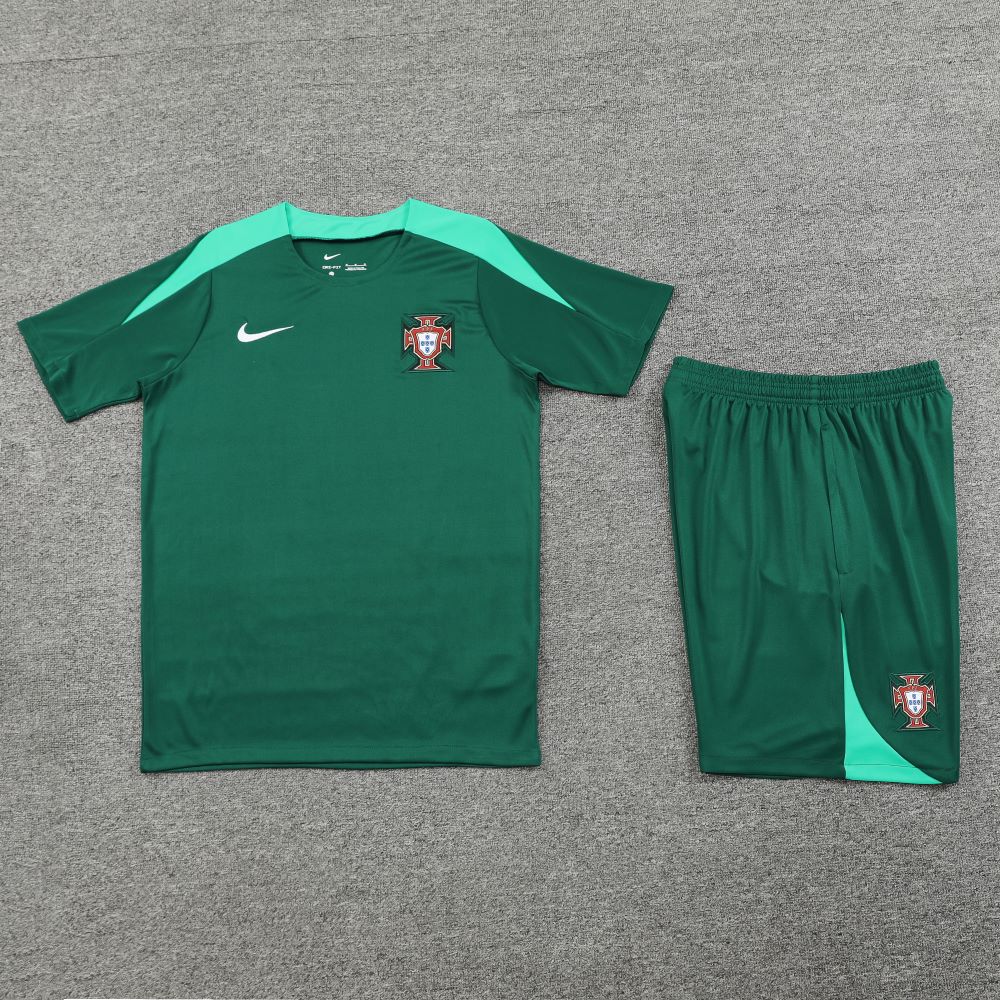 ManixJersey.com | Portugal 2024 Short-Sleeve Training Set - Green -Customize Name, Number and Patch | Worldwide Shipping