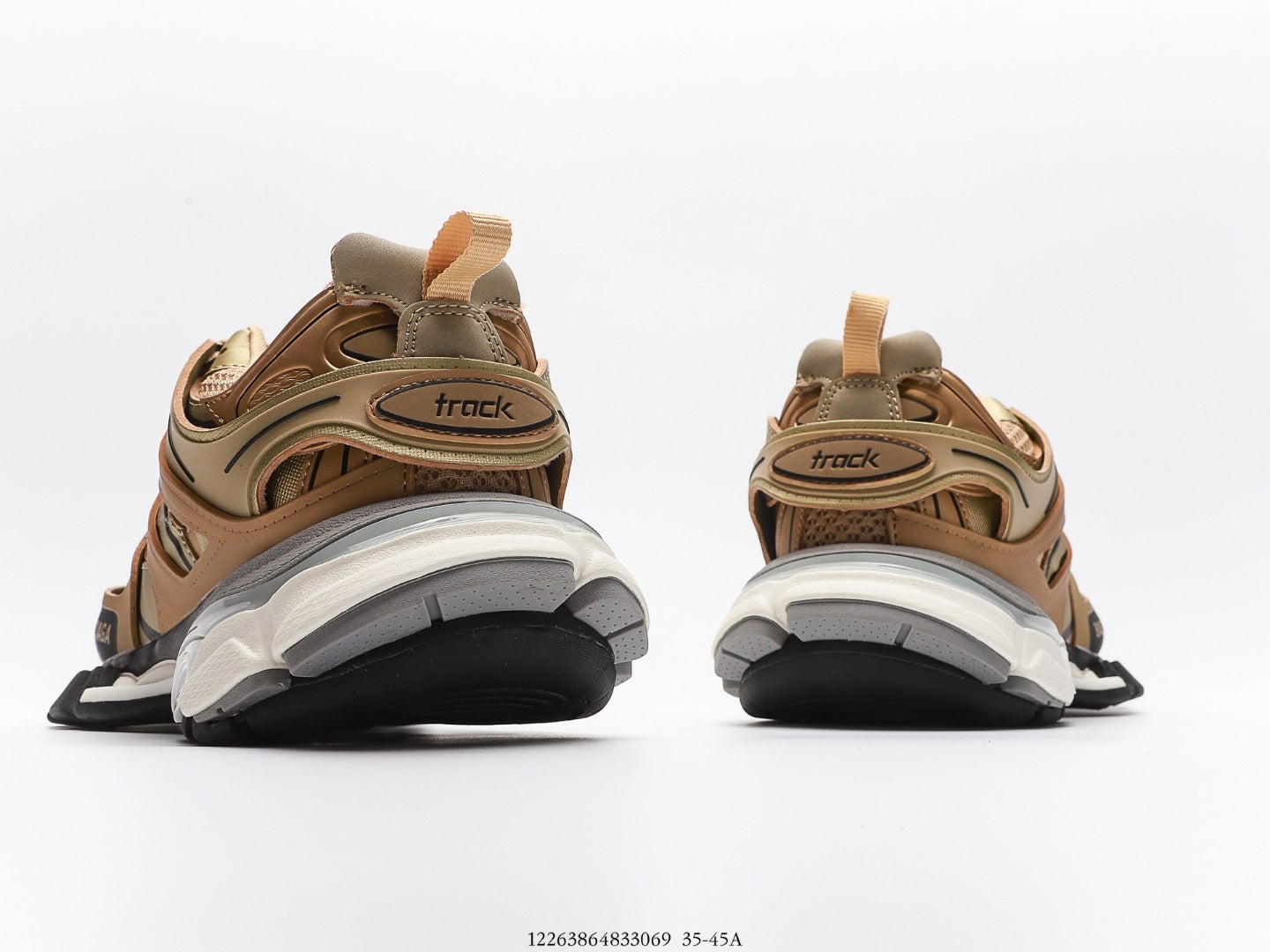Balenciaga Track Trainer in Gold Beige Black、mysite、Cacoeks