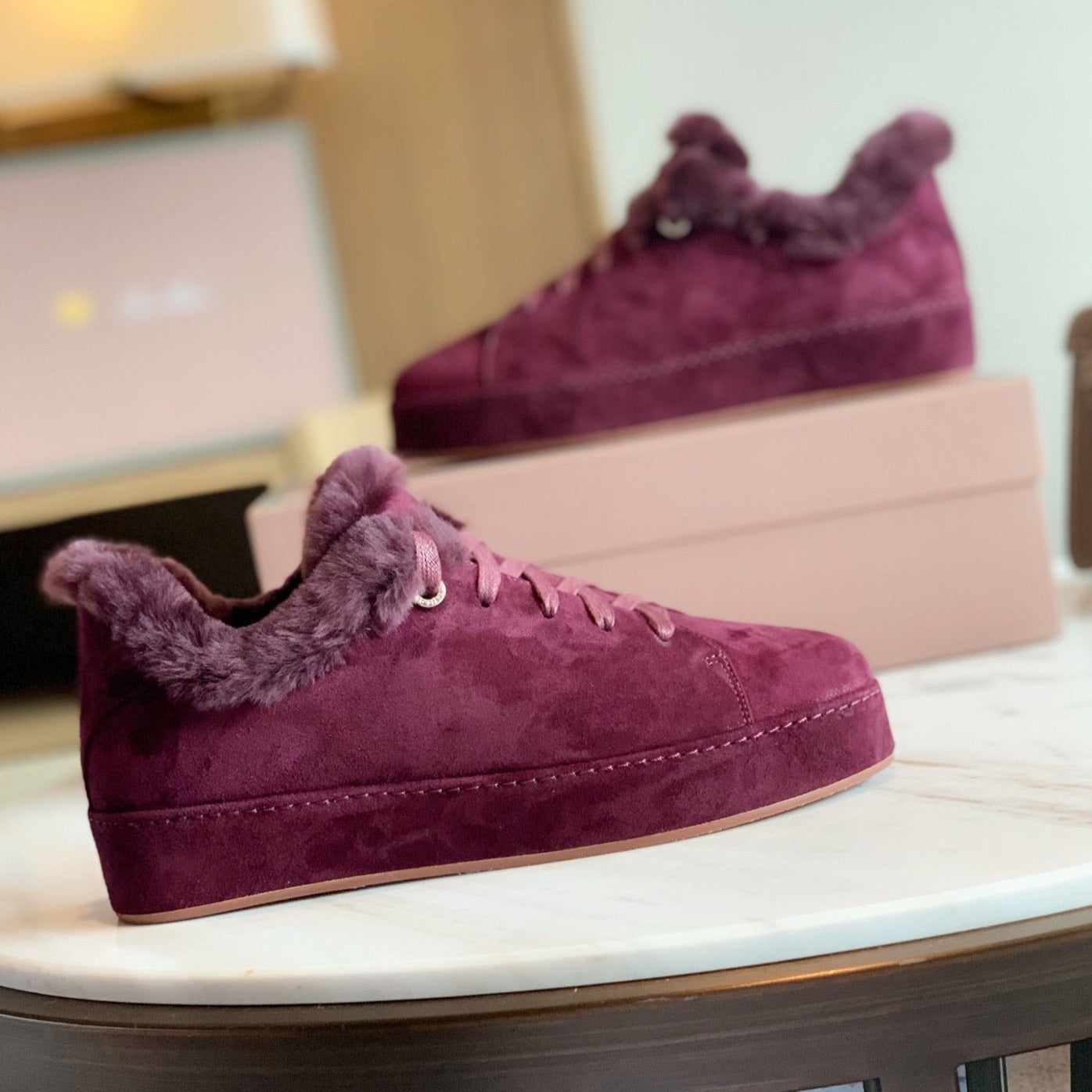 LP WINTER NUAGES SNEAKERS MULBERRY LAMBSKIN、mysite、Cacoeks