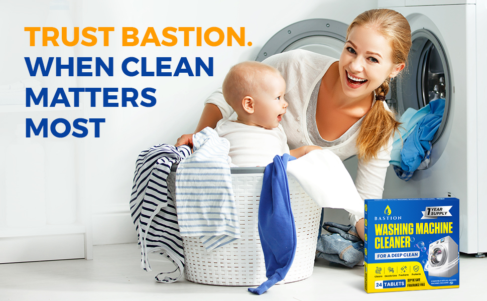 Washing machine cleaner tablets Bastion 24 count