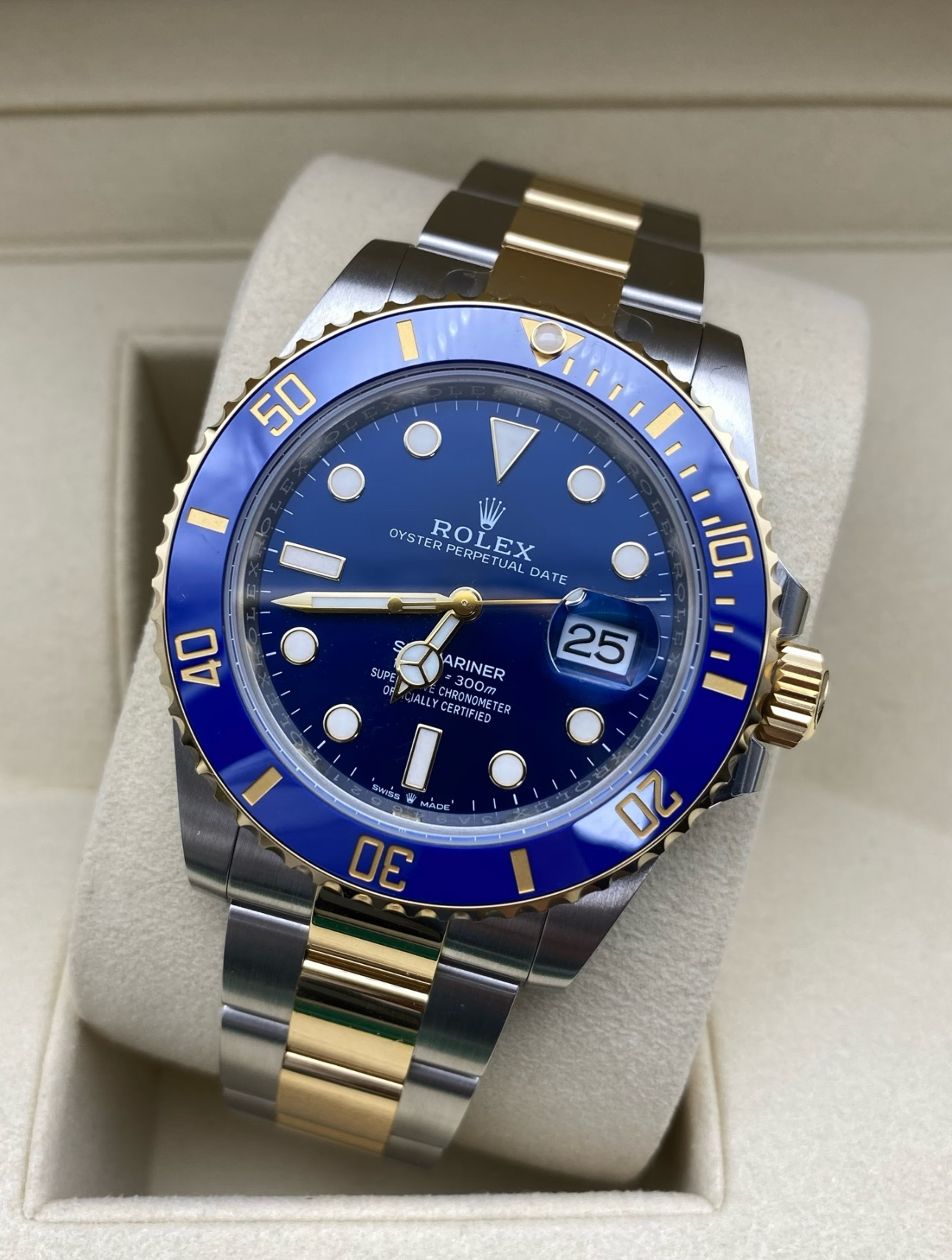 Rolex Submariner Blue Dial Two Tone Super CloneSwiss Replica Watch Ref 126613LB 3235 SwissMovement