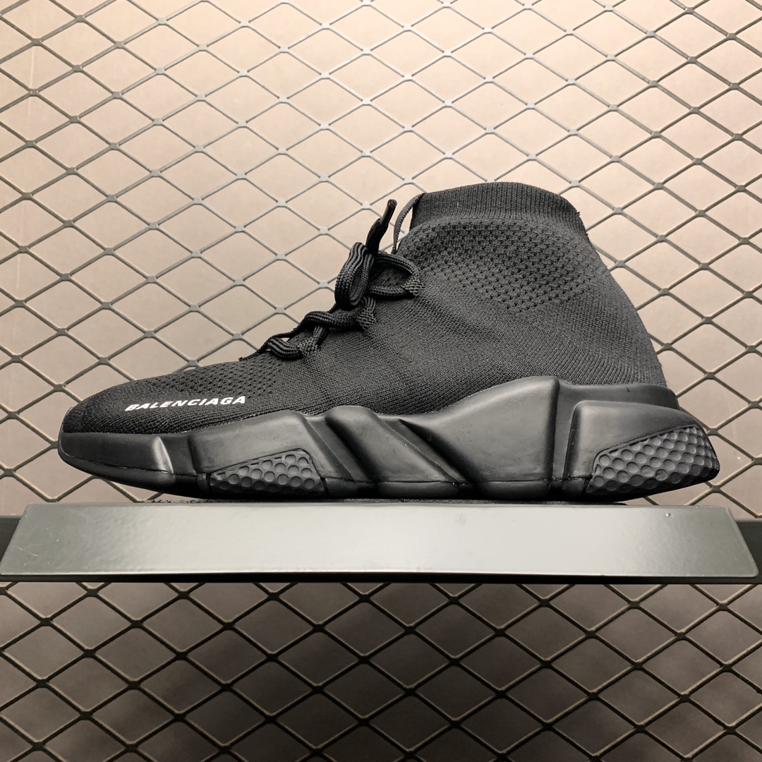 Balenciaga Speed Lace-Up Trainer in Black、mysite、Cacoeks