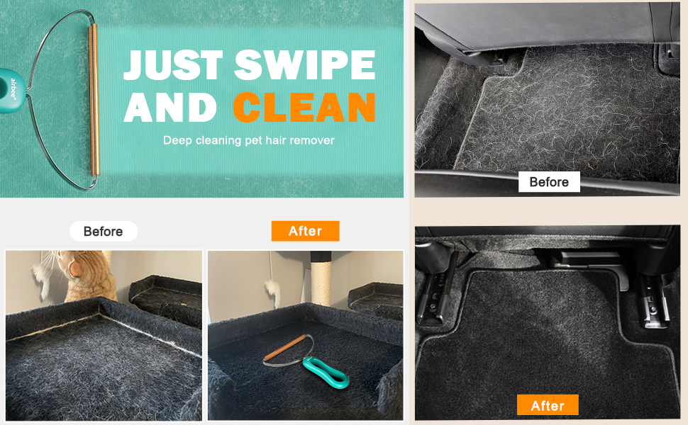 Deep cleaning pet hair remover