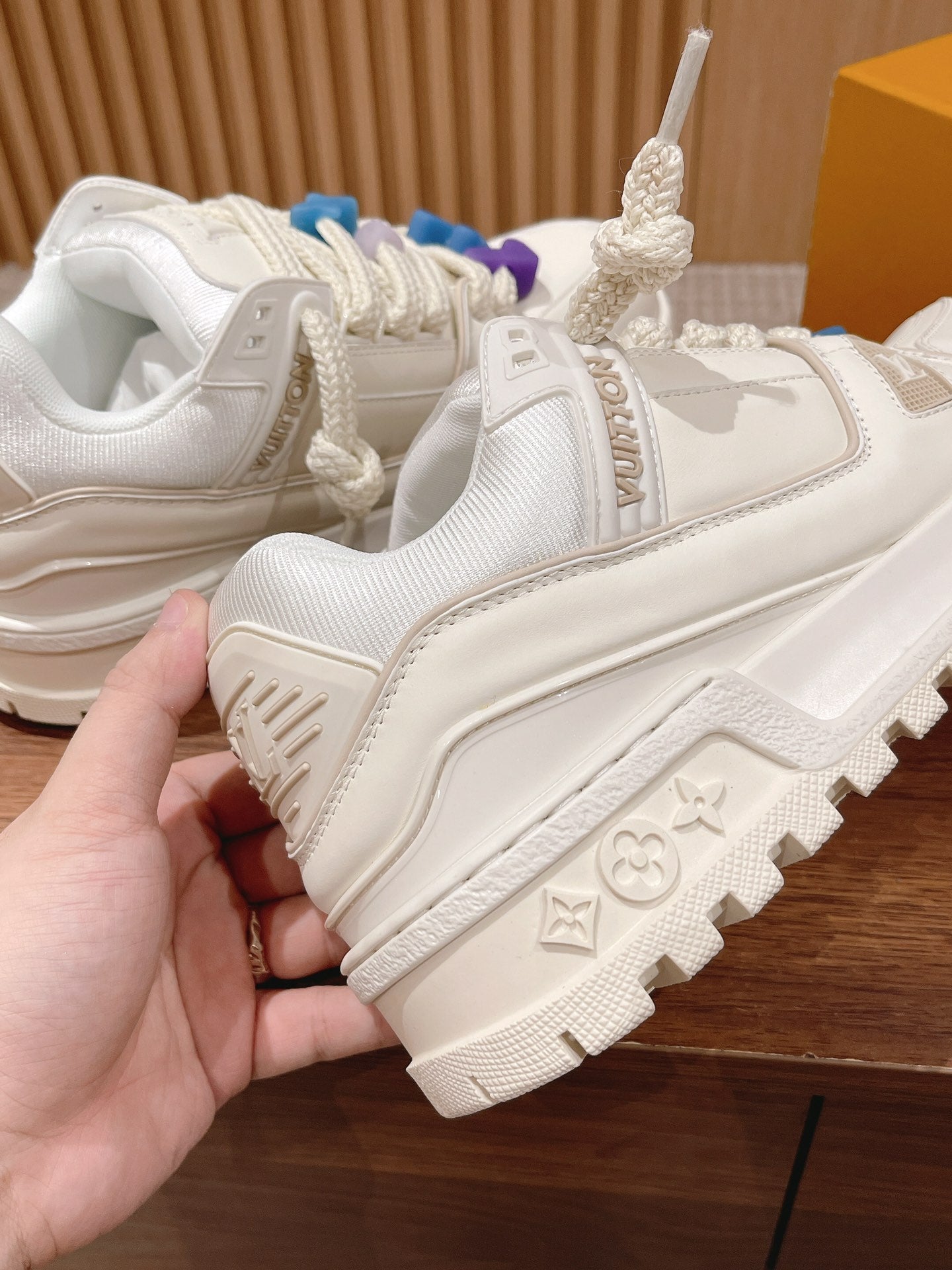 LV Trainer Maxi Sneaker White Calfskin、mysite、Cacoeks