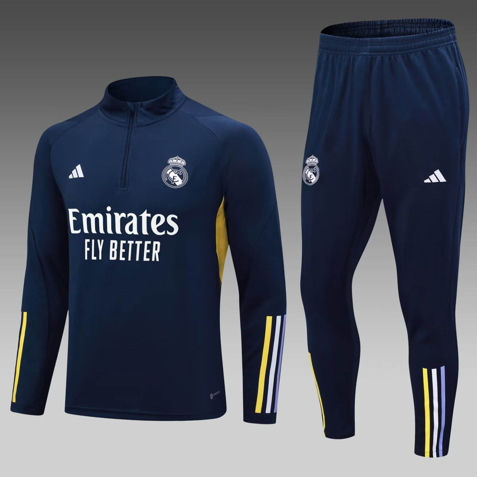 2023/2024 Real Madrid Half-Pull Training Suit Blue Set:football jersey mysite: unitedjerseyfootball 邓江浪:football