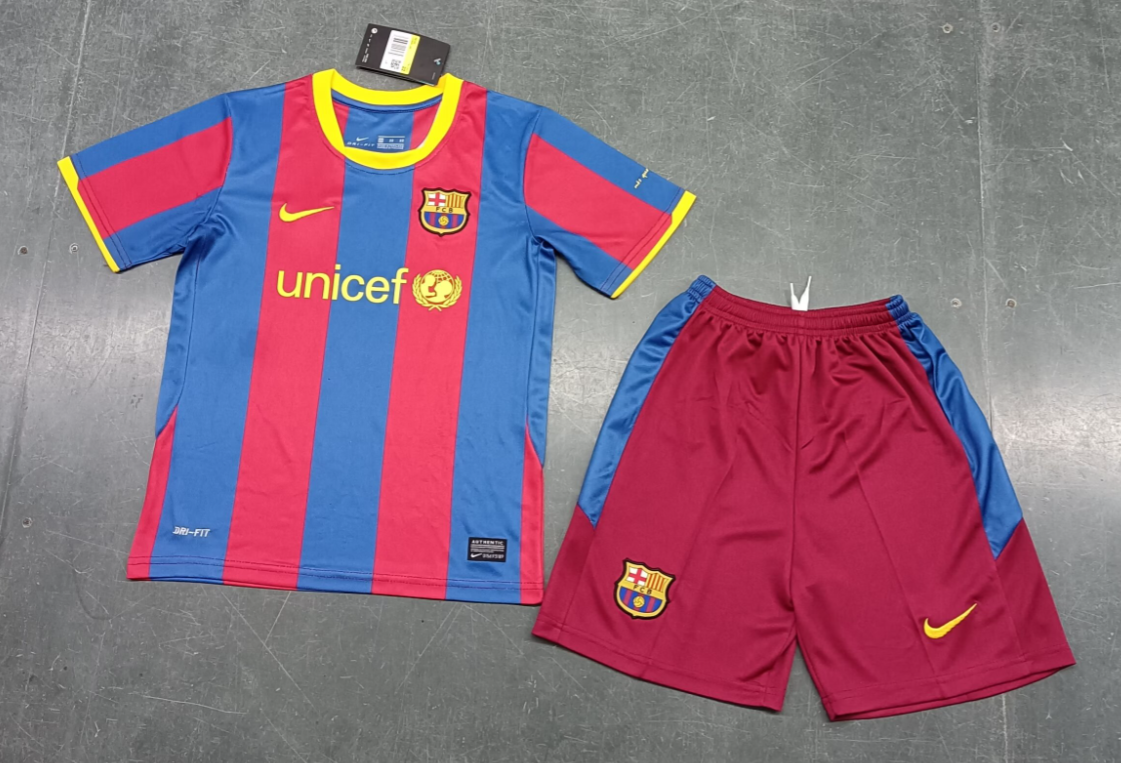 10/11 Retro Barcelona Home Football Shirt Kids Size Suit-mysite Custom Football Kit- Nextkits