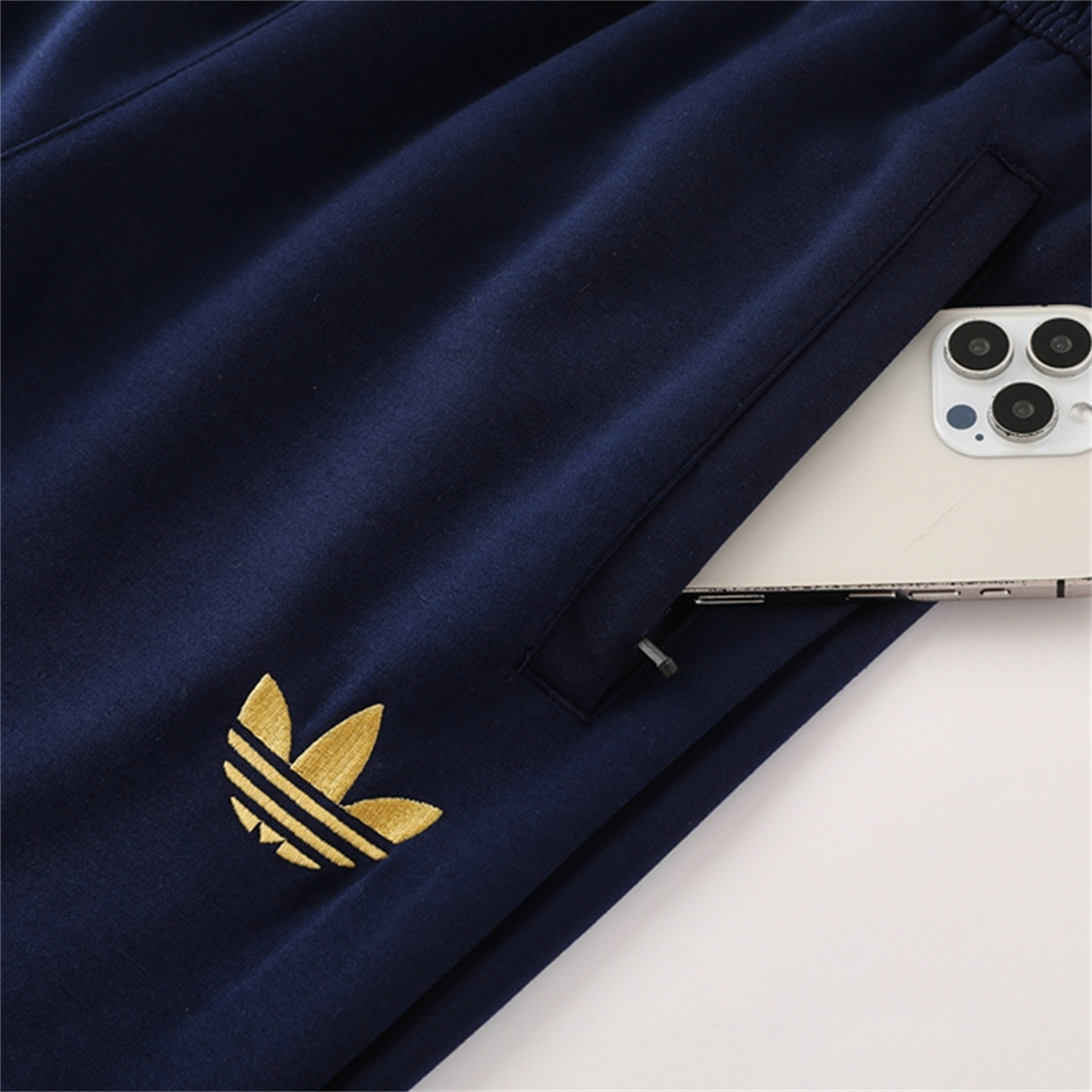 foot-Real Madrid 25-26 Originals Varsity Hoodie Set - Deep Blue Hoodie and Pants