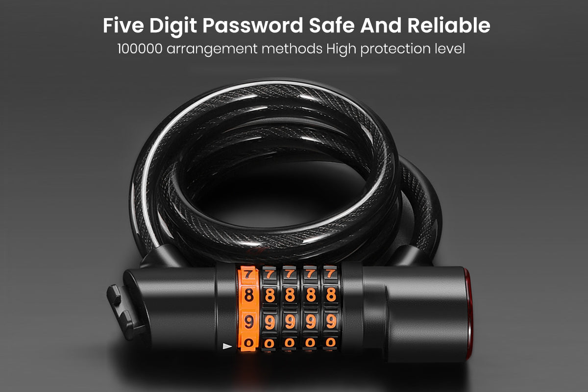 WestBiking Electric Bike Lock Cable with Tail Light、mySite、bearsvspackers