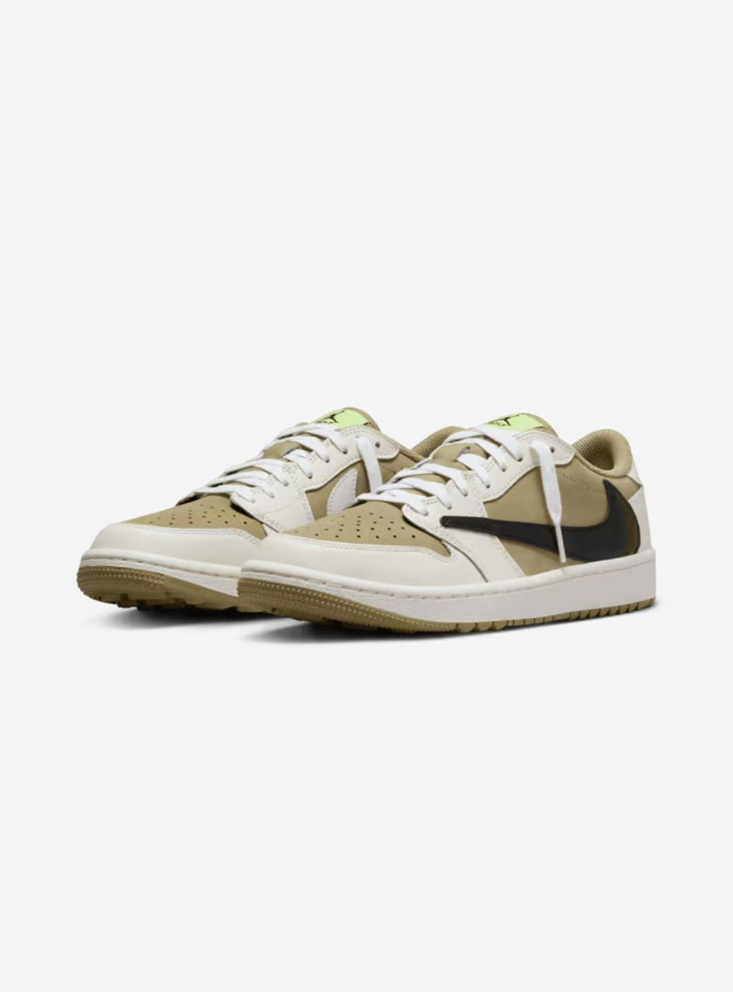 Air Jordan 1 Retro Low Golf Travis Scott Neutral Olive、JORDAN、Cacoeks