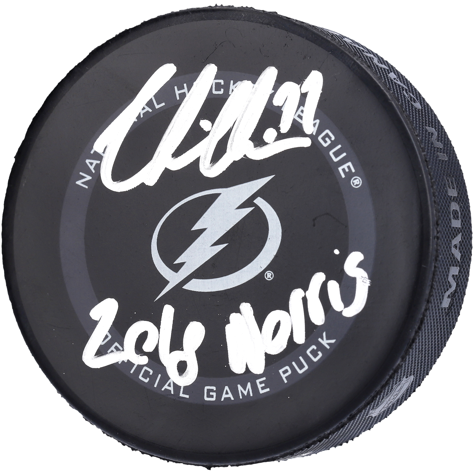 Autographed Tampa Bay Lightning Victor Hedman Fanatics Authentic 2019 Model Official Game Puck with ''2018 Norris'' Inscription