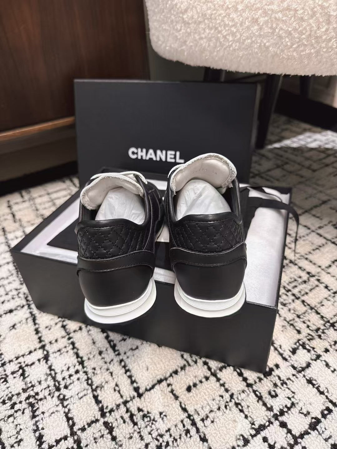 TRAINERS SNEAKER IN BLACK CALFSKIN AND SUEDE、mysite、Cacoeks