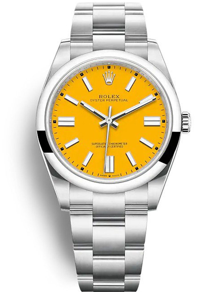 Replica Rolex Oyster Perpetual Lady 41mm Yellow Dial 124300-fasswatch