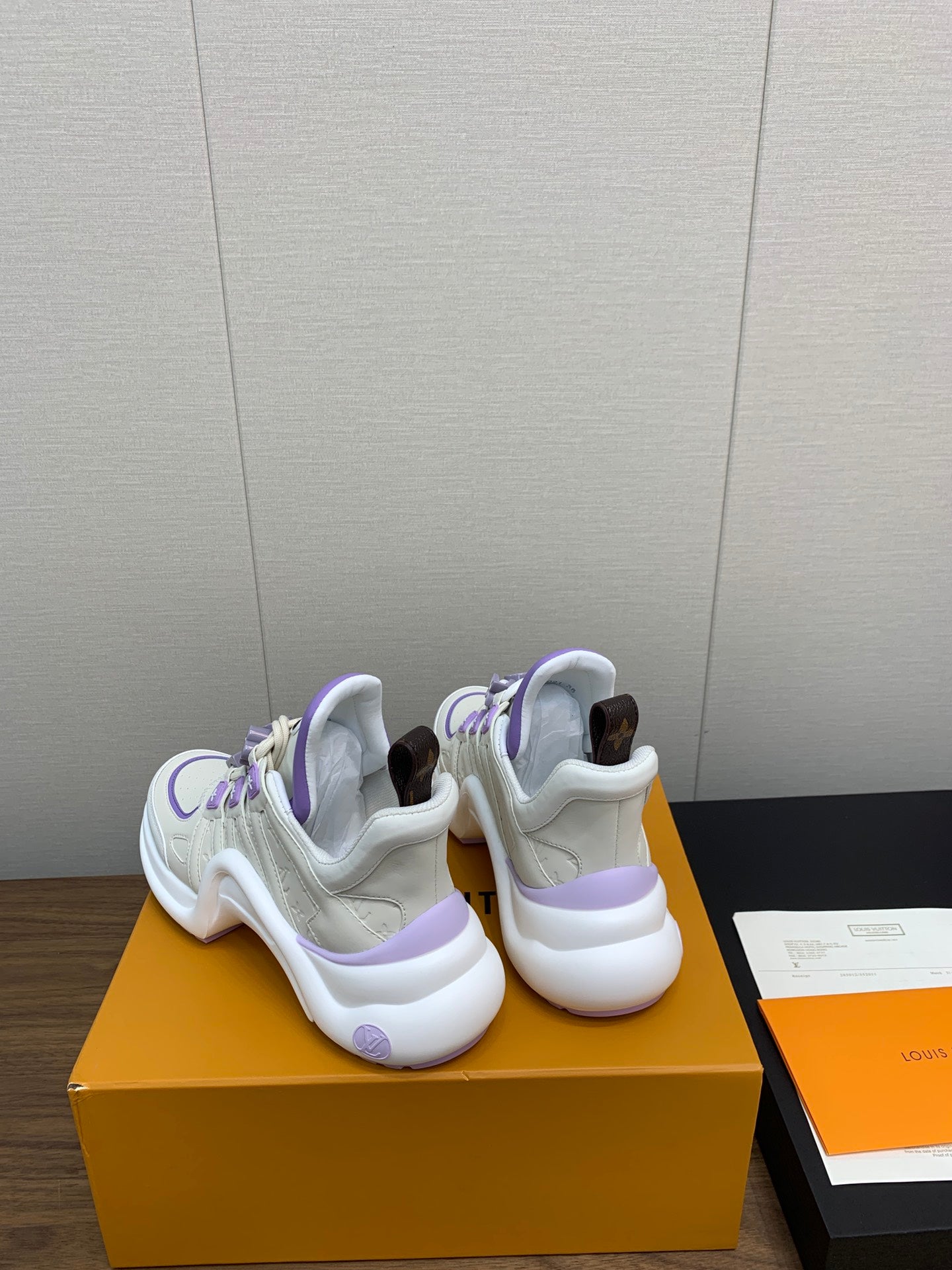 LV ARCHLIGHT SNEAKER BEIGE MIX VIOLET CALFSKIN、mysite、Cacoeks