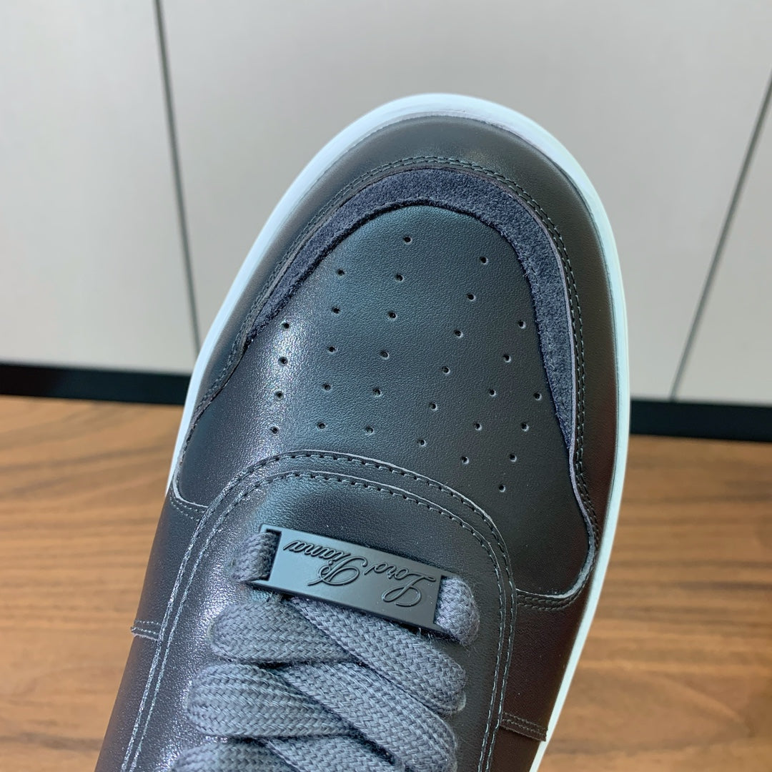 LP SNEAKERS IN SLATE GREY CALFSKIN WHITE SOLE、mysite、Cacoeks