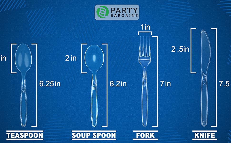 Sapphire Plastic Disposable Cutlery Set