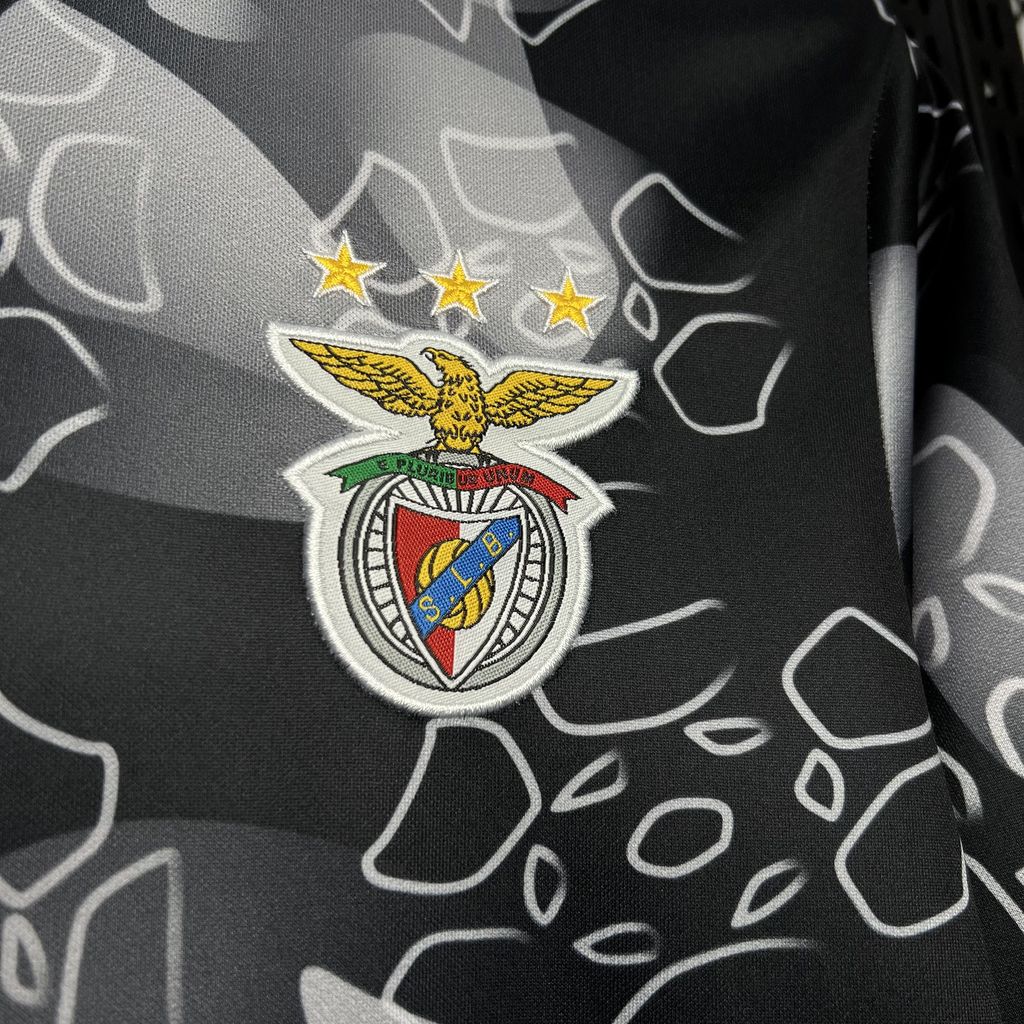 ManixJersey.com | Benfica 24-25 Black Pre-match Training Jersey - Fans Version -Customize Name, Number and Patch | Worldwide Shipping