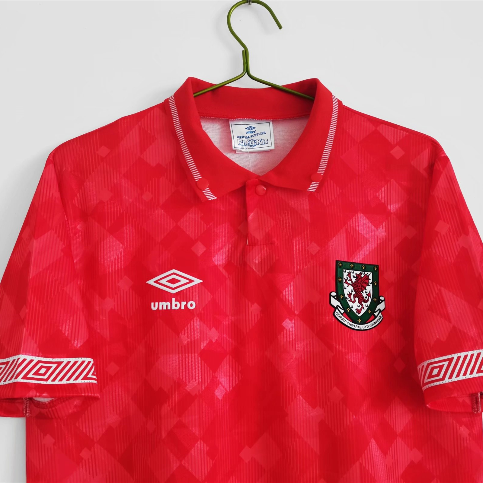 ManixJersey.com | Retro Wales 1990 Home Stadium Jersey -Customize Name, Number and Patch | Worldwide Shipping