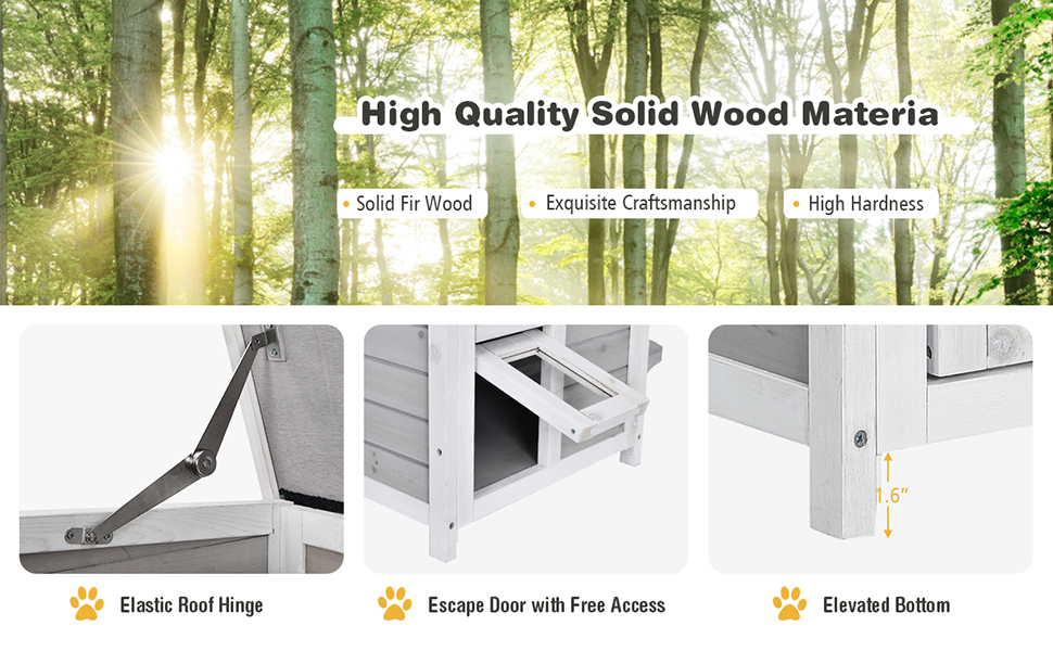 Outdoor Cat House Wooden