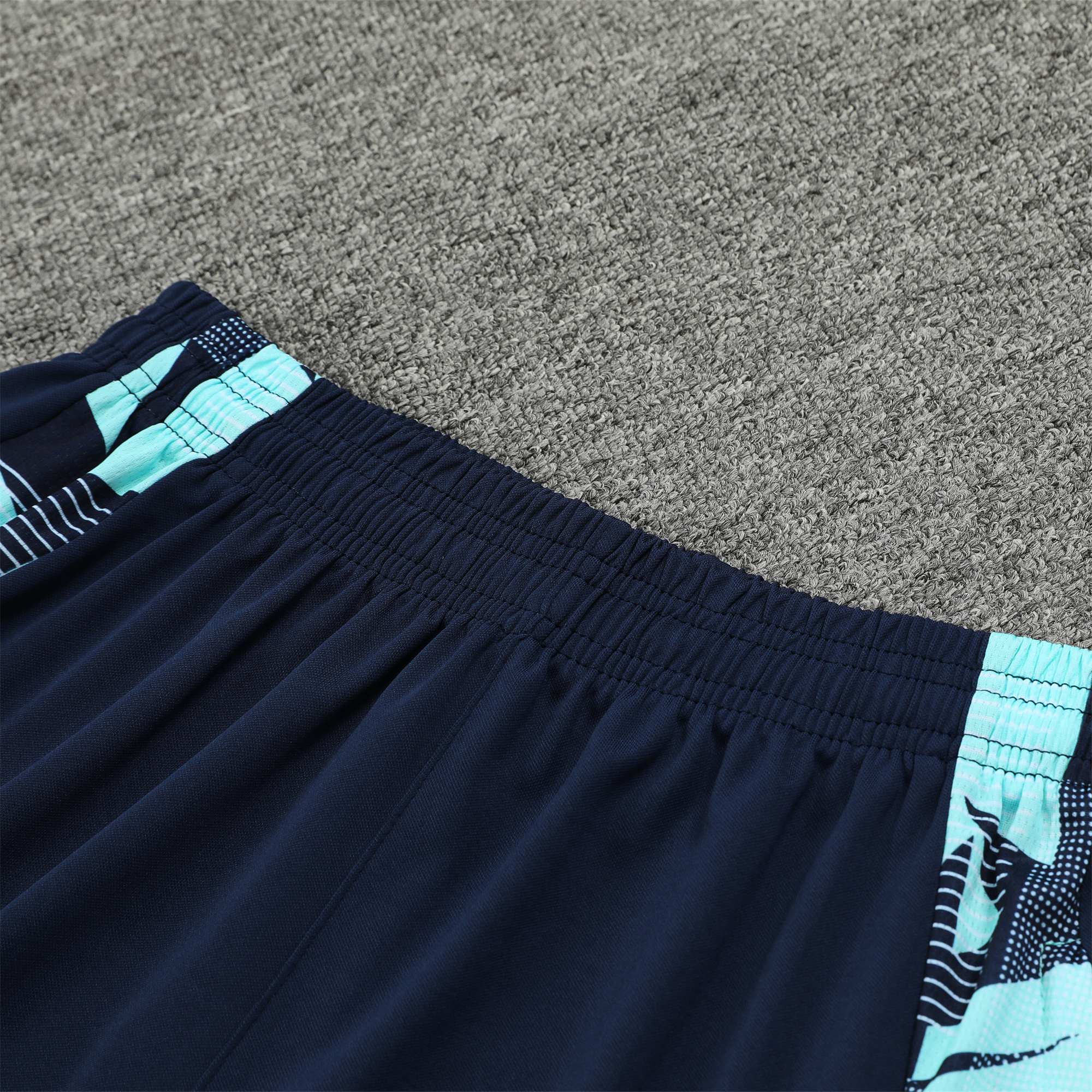 Higojerseys-Real Madrid 24-25 Vest Training Set - Light Green Vest & Deep Blue Shorts