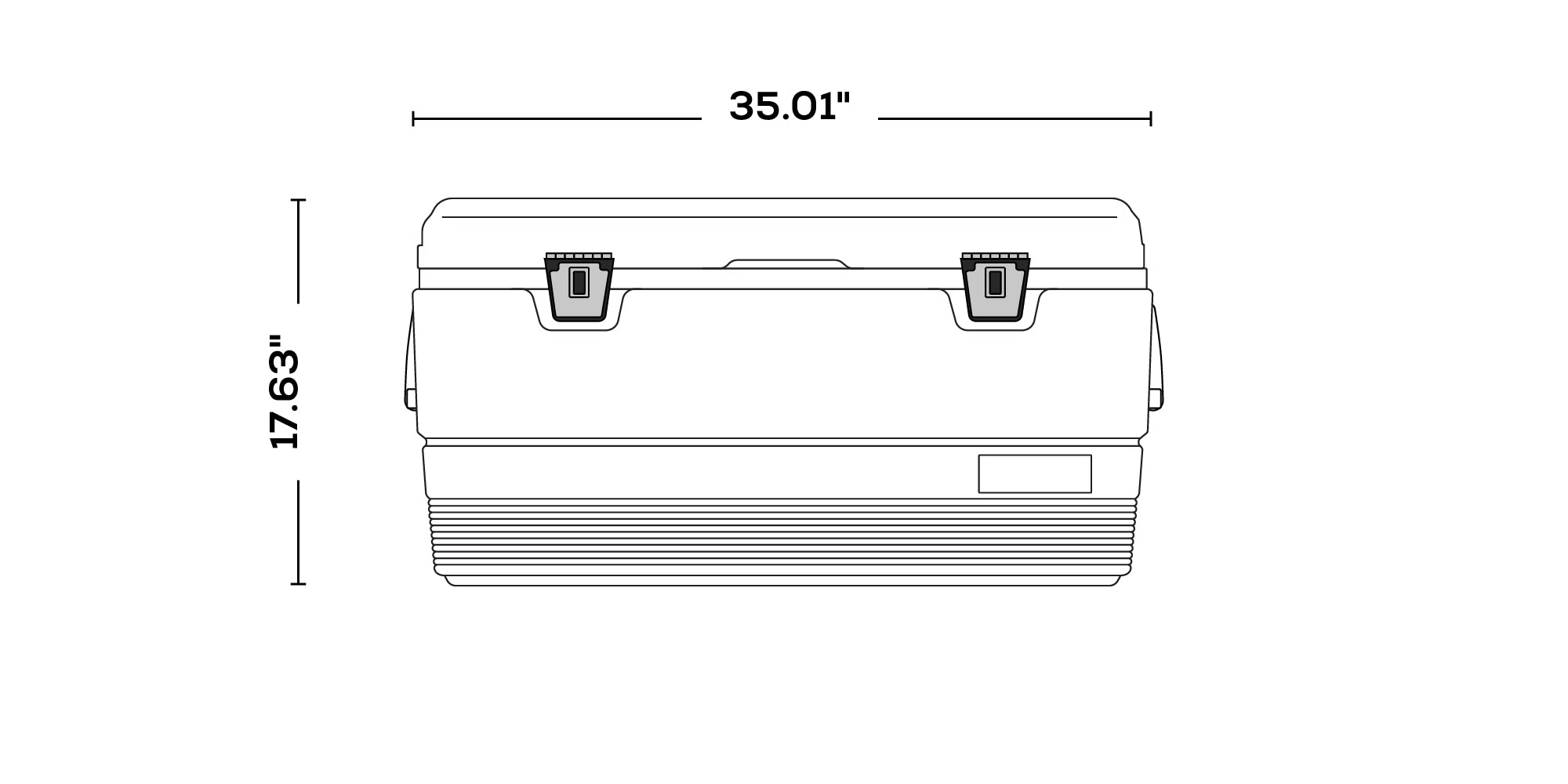 Marine Ultra 94 Qt Cooler dimensions