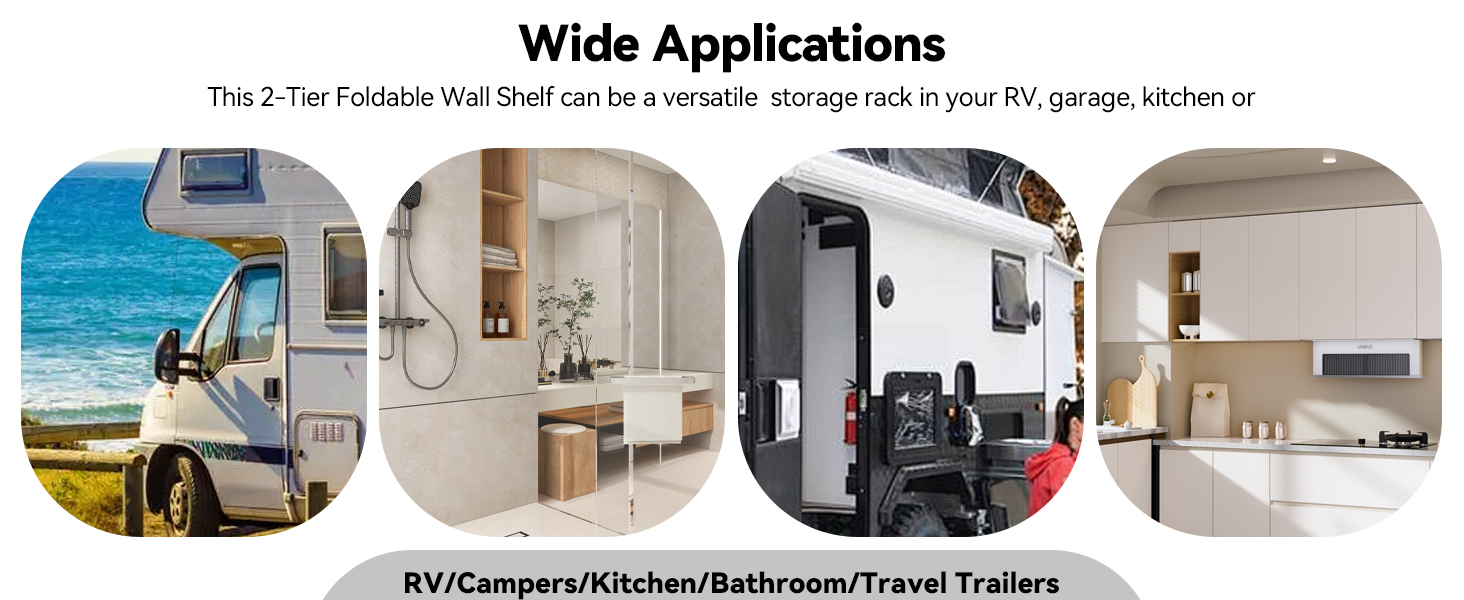 Folding Metal Shelf Wall Mounted