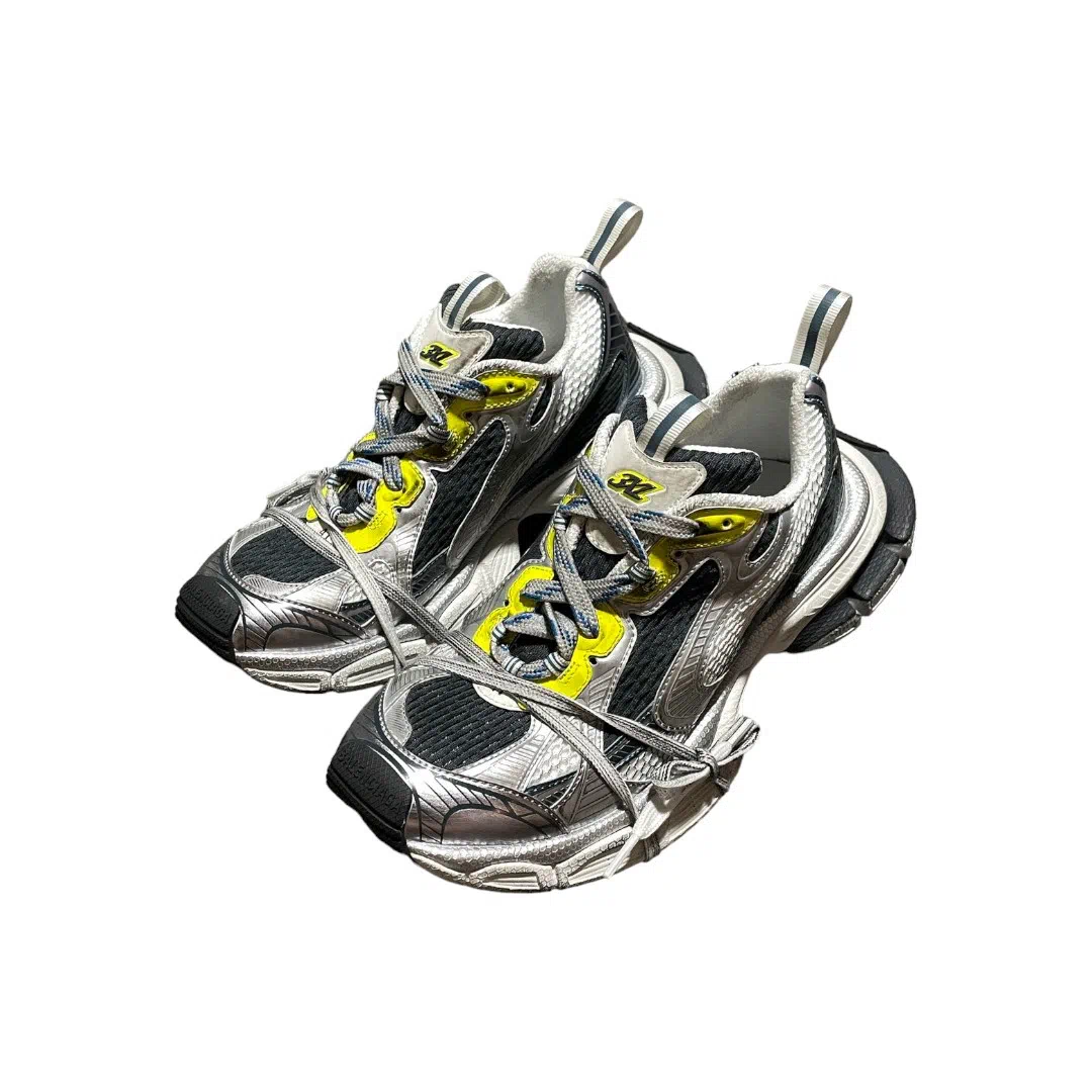 Balenciaga 3XL Sneaker in White Blue Yellow、mysite、Cacoeks