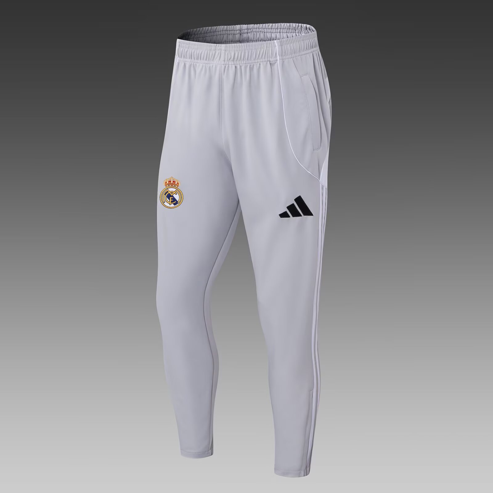 2025/2026 Real Madrid Half-Pull Training Suit White-Gray Football Shirt Set:football jersey mysite: unitedjerseyfootball 邓江浪:football