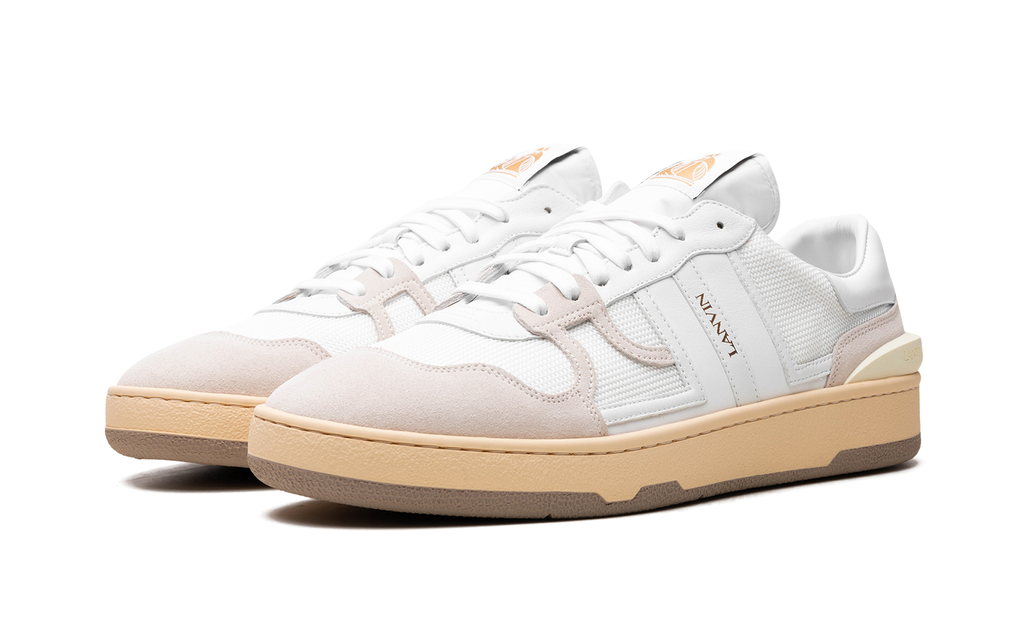 Leather Clay Low Top Sneakers "White/Beige"、mysite、Cacoeks