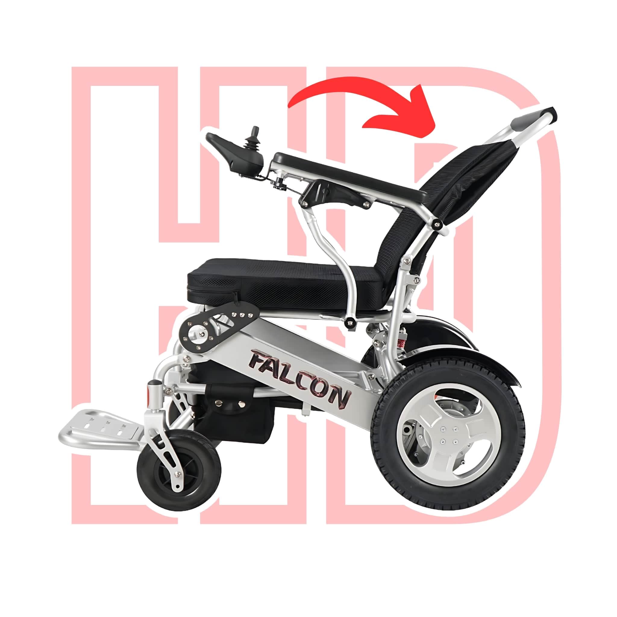 falcon reclinable folding power wheelchair
