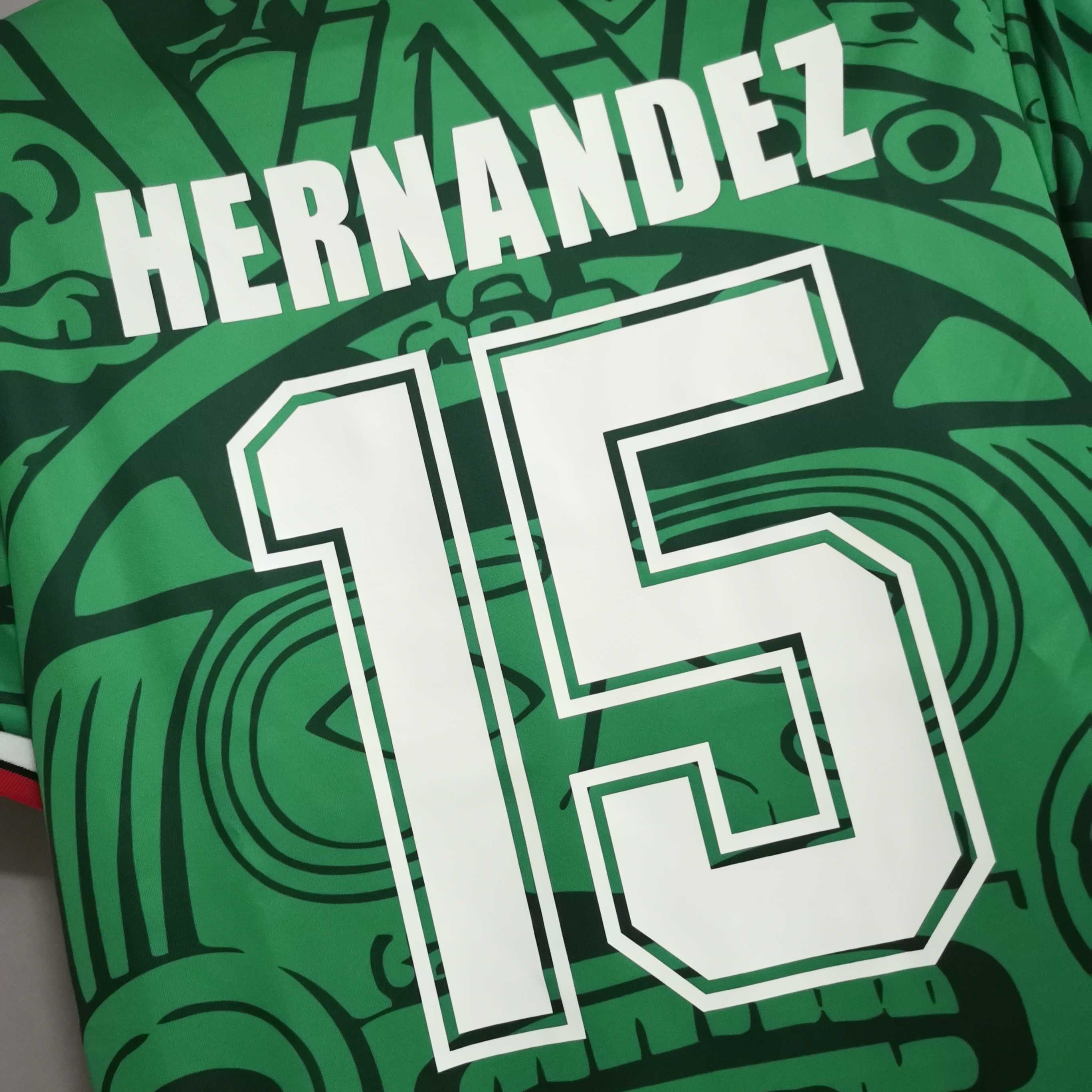 ManixJersey.com | Retro Mexico 1998 Home Jersey -Customize Name, Number and Patch | Worldwide Shipping