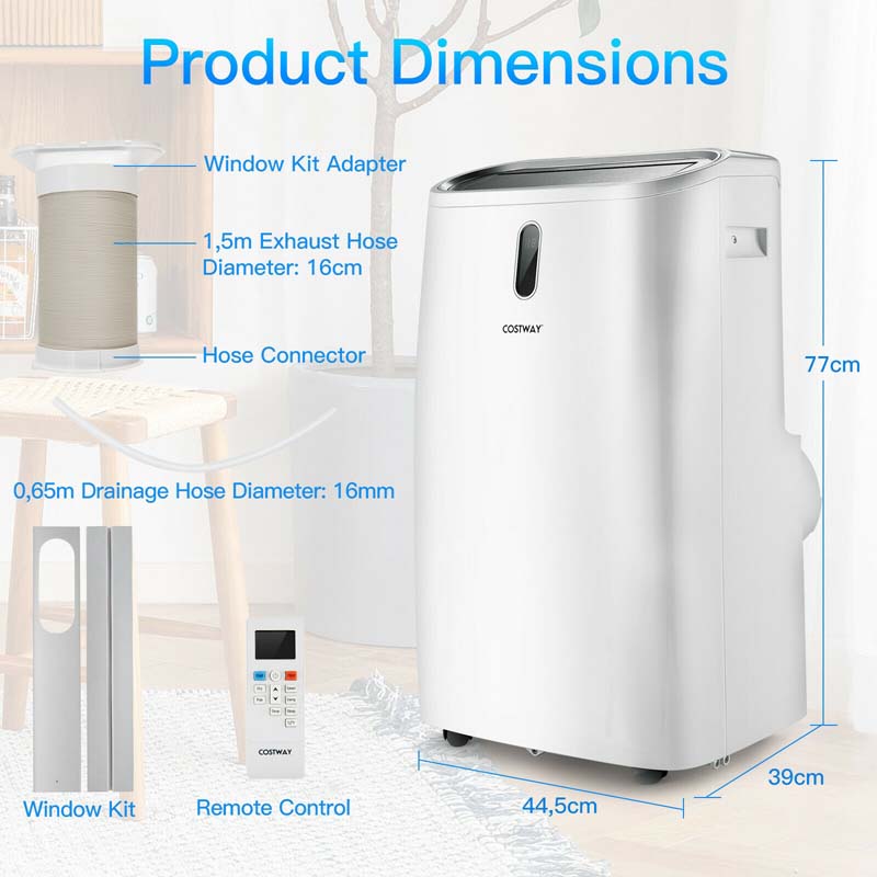 Eletriclife 12000 BTU Portable 4-in-1 Air Conditioner with Smart Control