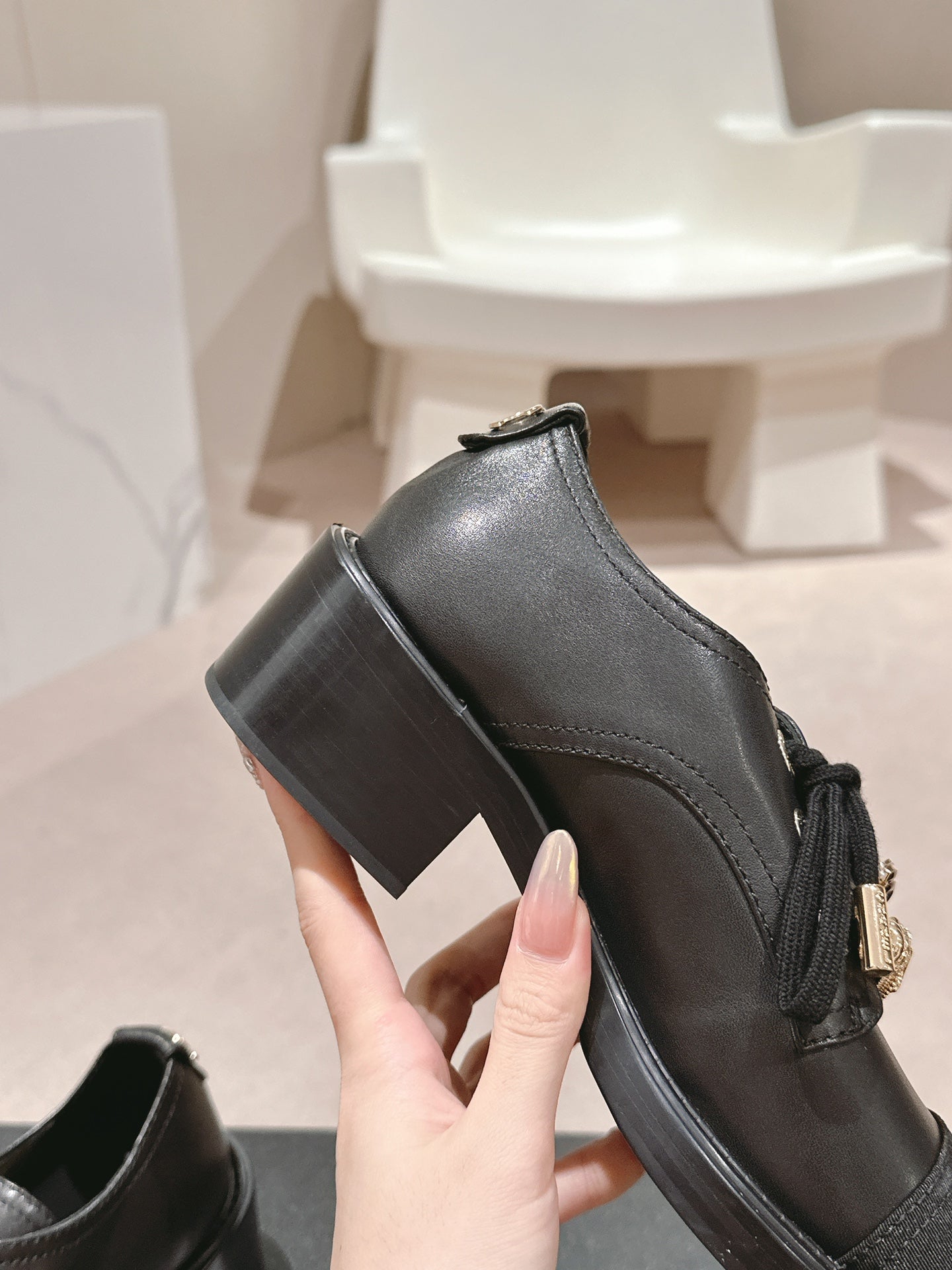 OXFORD SHOES BLACK SHEEPSKIN、mysite、Cacoeks