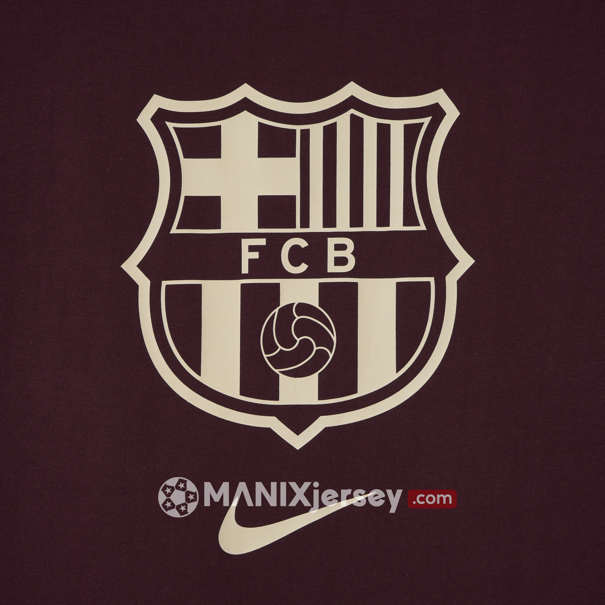 ManixJersey.com | Barcelona 24-25 Red Big LOGO T-Shirt -Customize Name, Number and Patch | Worldwide Shipping
