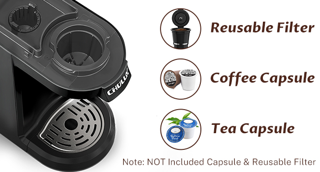 3 in 1 Coffee Maker for 1.0, 2.0 Coffee & Tea Pod