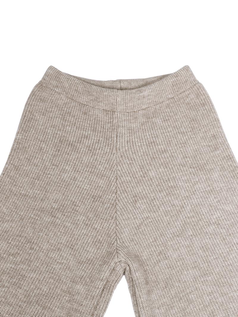 Women's Raglan Sleeve Split Sweater & Elastic Waist Pants Set, Basic Round Neck Top & Pants Sweater Set, Women's Autumn & Winter Clothing for Daily Wear.