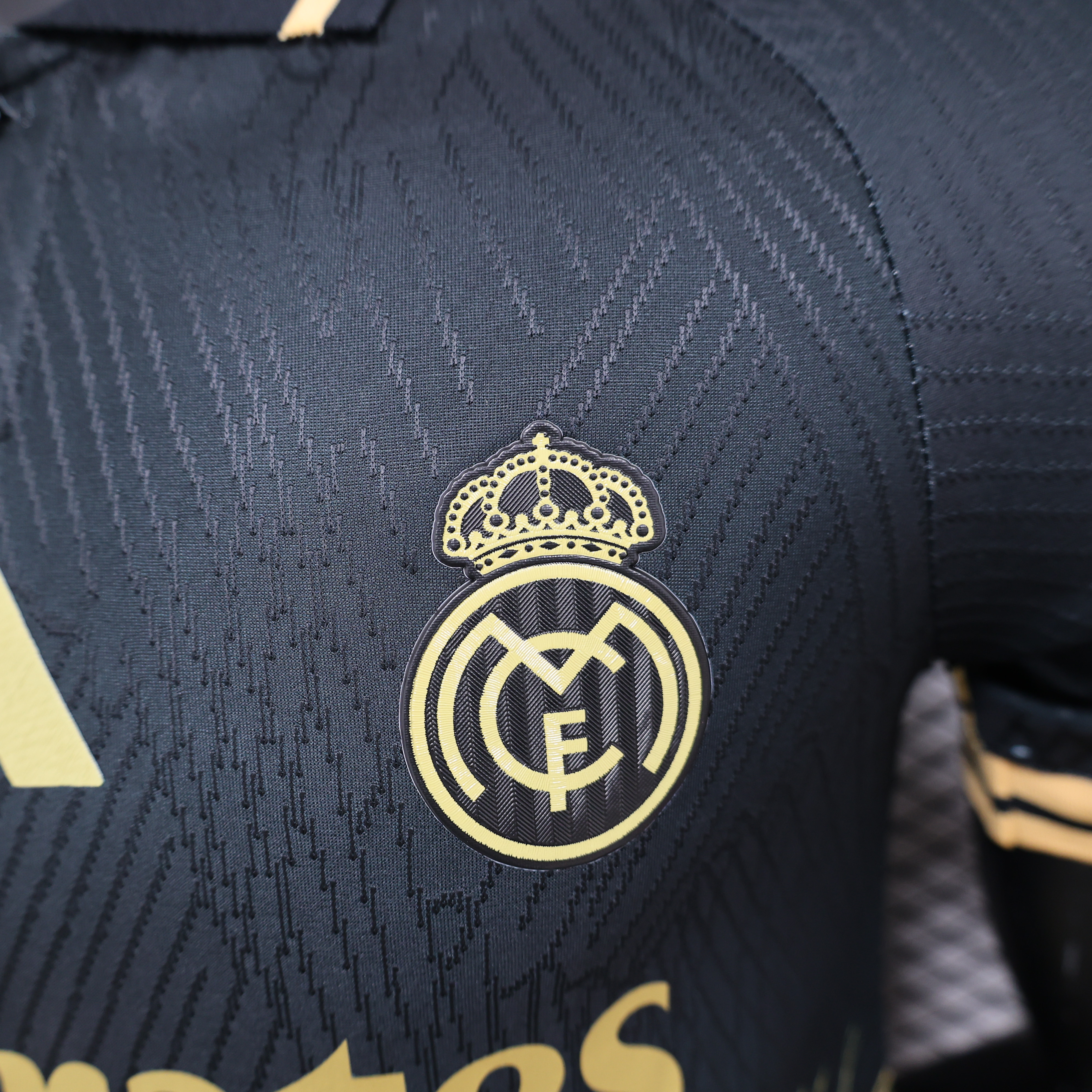 Higojerseys-Real Madrid 24-25 Black & Golden Loong Special Edition Jersey - Player Version