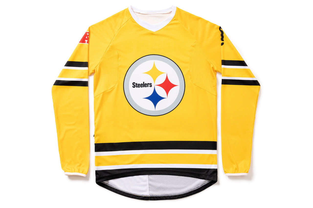 State Bicycle Co. | NFL Collection – Long-Sleeve MTB Jersey – Pittsburgh Steelers、mySite、bearsvspackers
