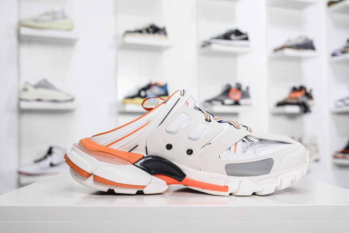 Balenciaga Track Mule in White Orange、mysite、Cacoeks
