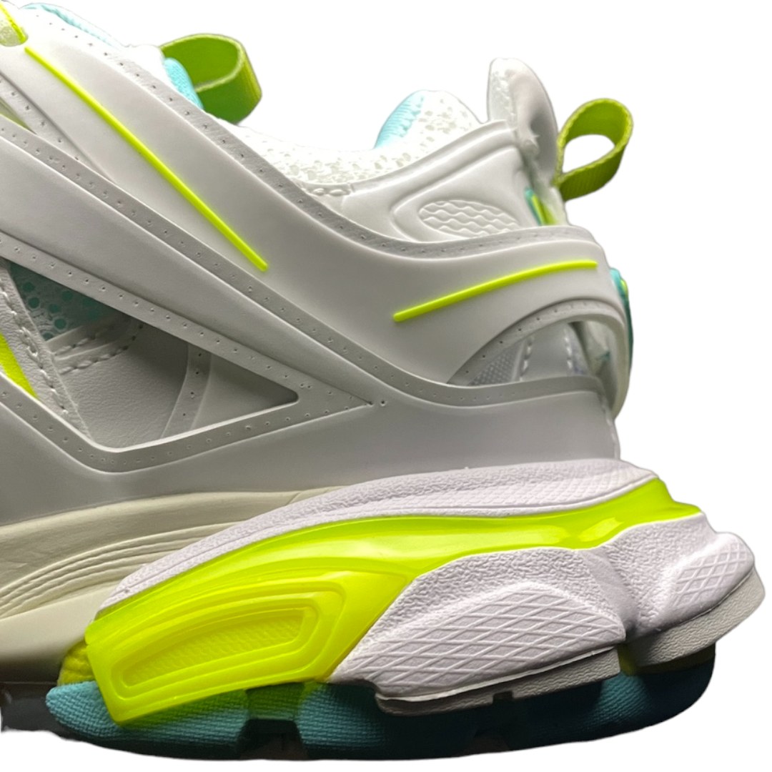 Balenciaga Track Trainer in White Neon Yellow、mysite、Cacoeks