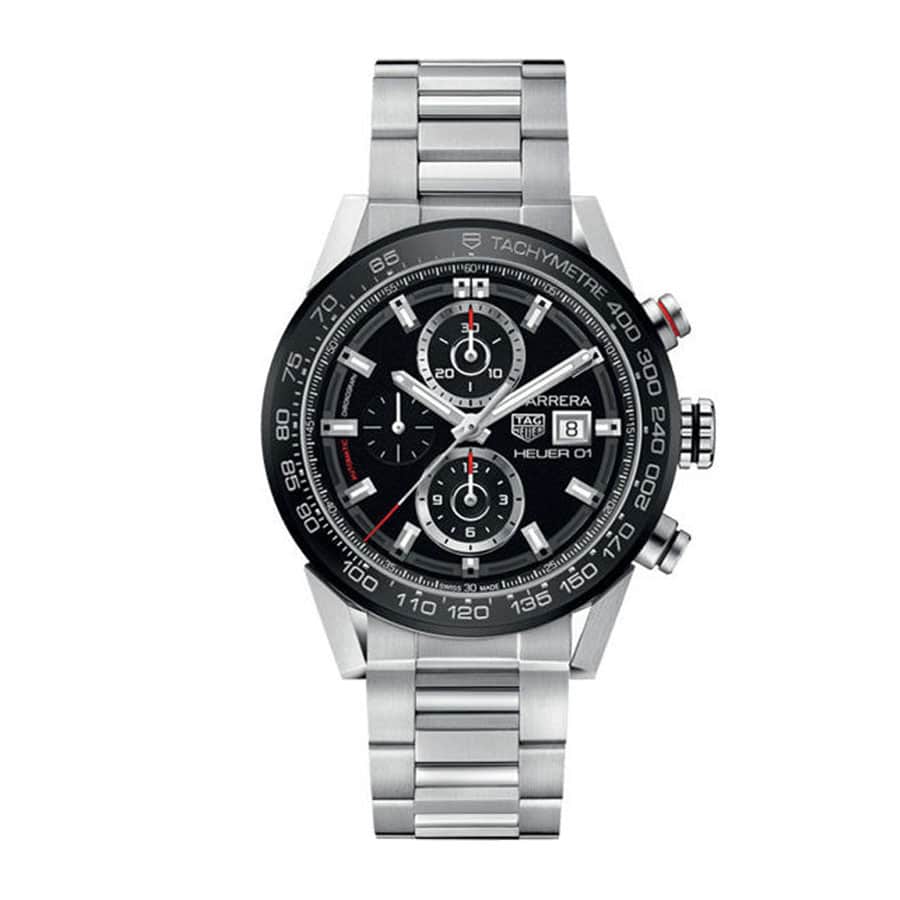 TAG Heuer Carrera Steel Black Replica-fasswatch
