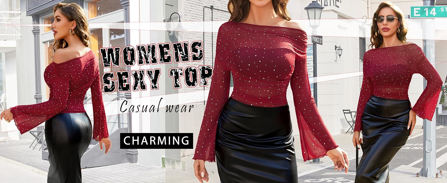  sheer mesh top for women