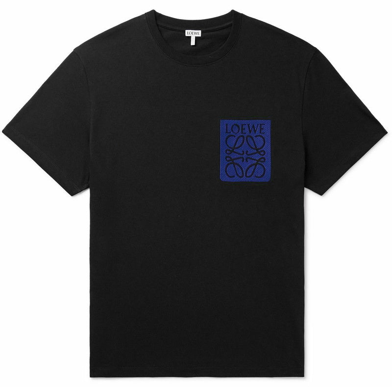 Loewe Blue Anagram on Black T-Shirt Relaxed Fit、mysite、Cacoeks