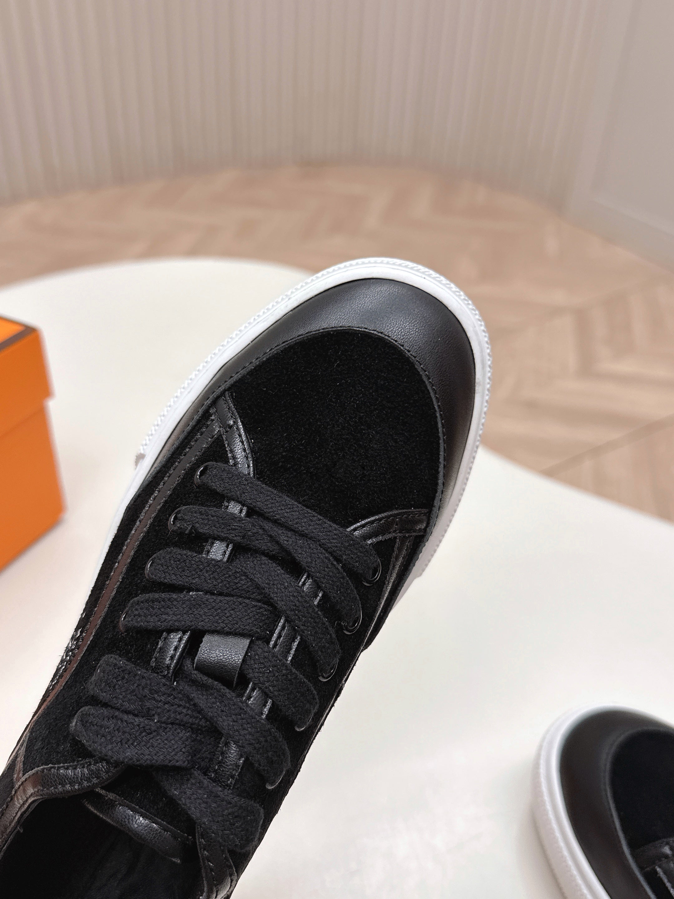 HM 25S SNEAKER LOW SPORTS IN BLACK SUEDE MIX LAMBSKIN、mysite、Cacoeks